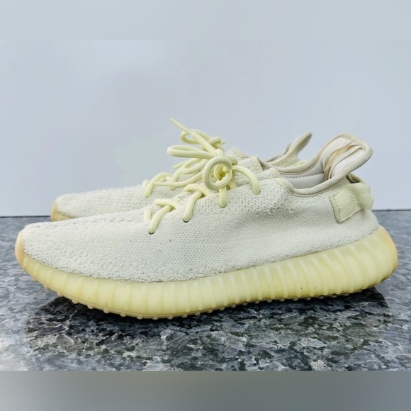 Yeezy Boost 350 V2 Butter Yellow Cream Adidas F36980 Knit Sneakers